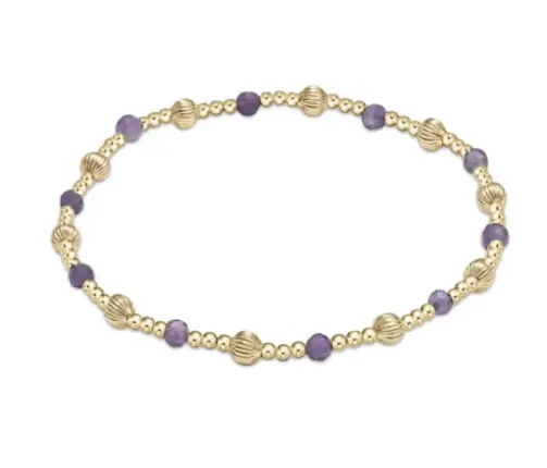 E Newton Dignity Sincerity Pattern 4mm Bead Bracelet - Gemstone