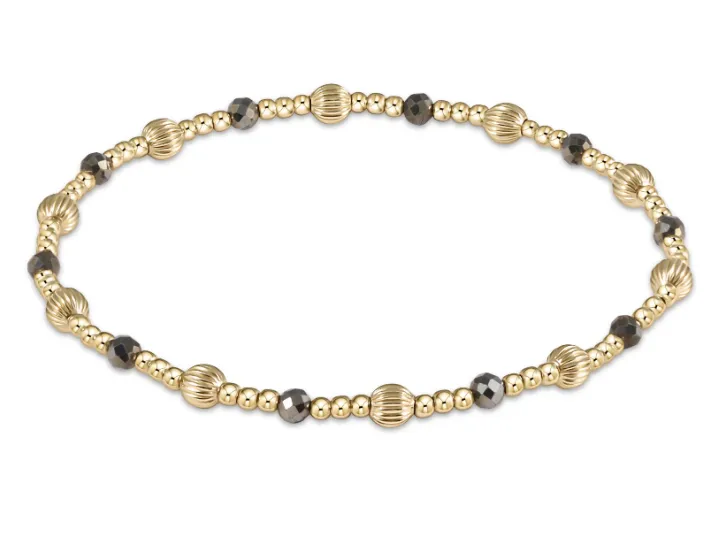 E Newton Dignity Sincerity Pattern 4mm Bead Bracelet - Gemstone