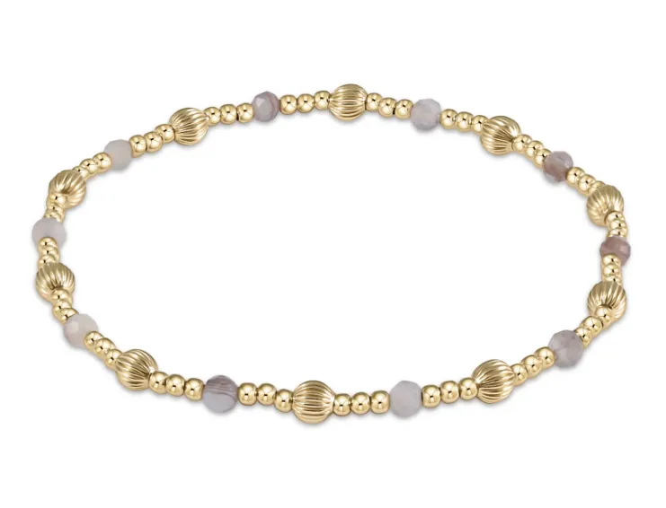 E Newton Dignity Sincerity Pattern 4mm Bead Bracelet - Gemstone