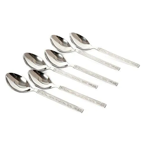 Embassy (Classic by Embassy) Dessert Spoon, Pack of 6, Stainless Steel, 17.8 cm (Hi-Trend, 17 Gauge)