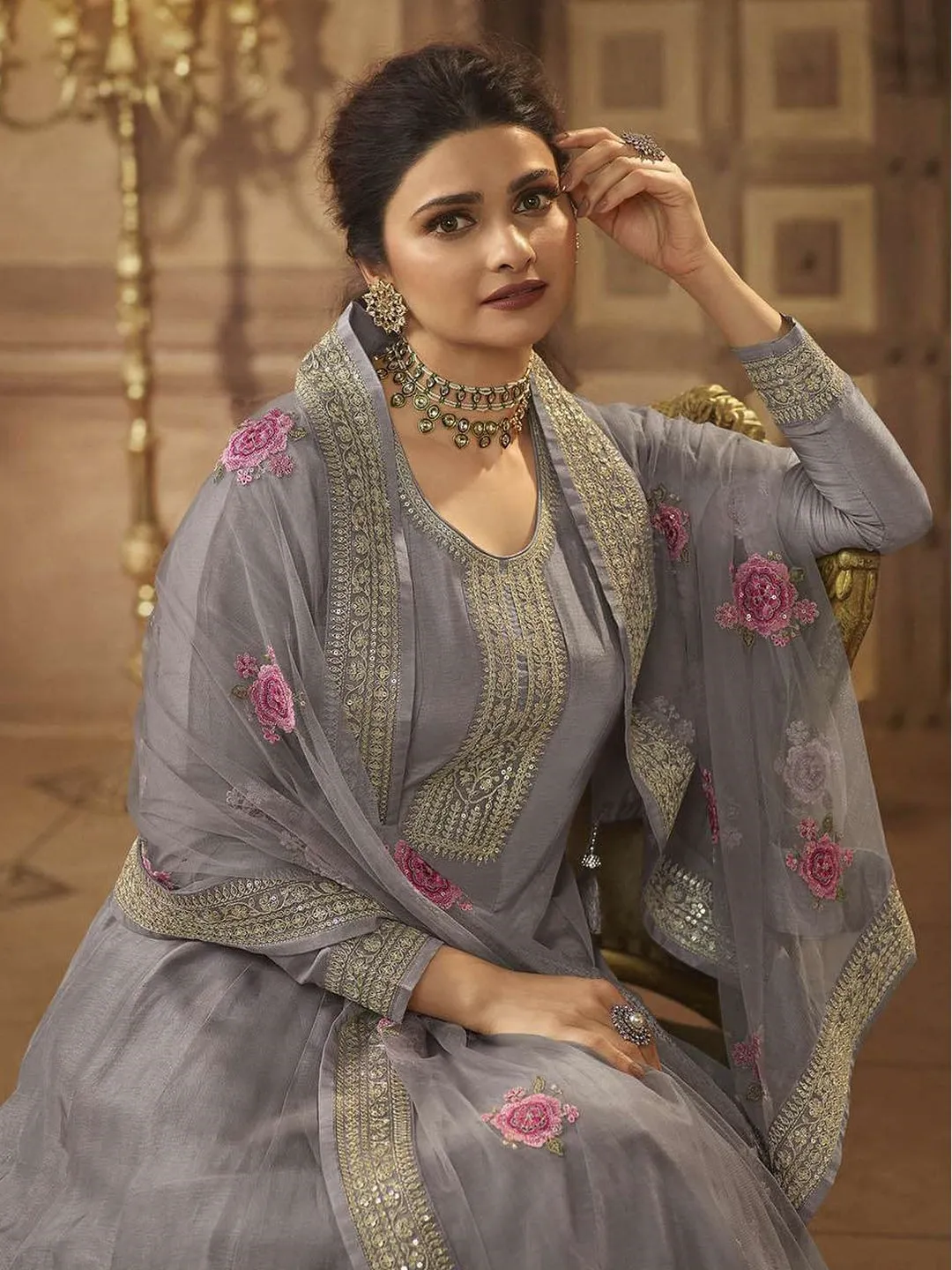 Embroidered Art Silk - Anarkali