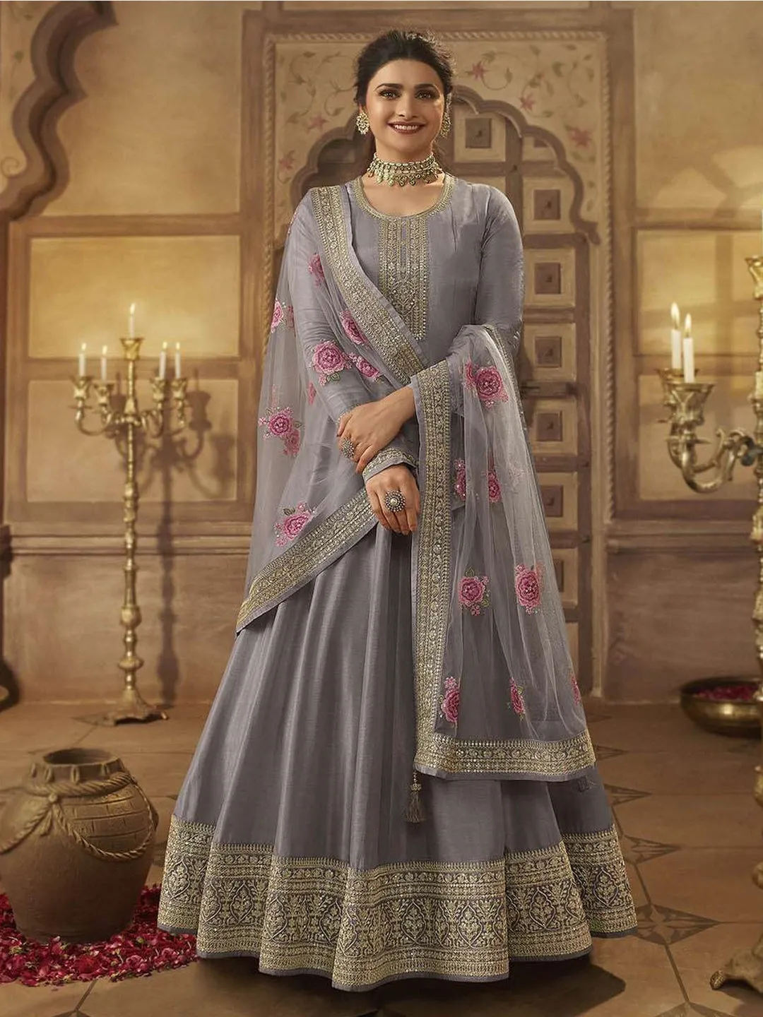 Embroidered Art Silk - Anarkali