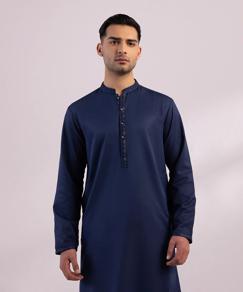 Embroidered Wash & Wear Suit