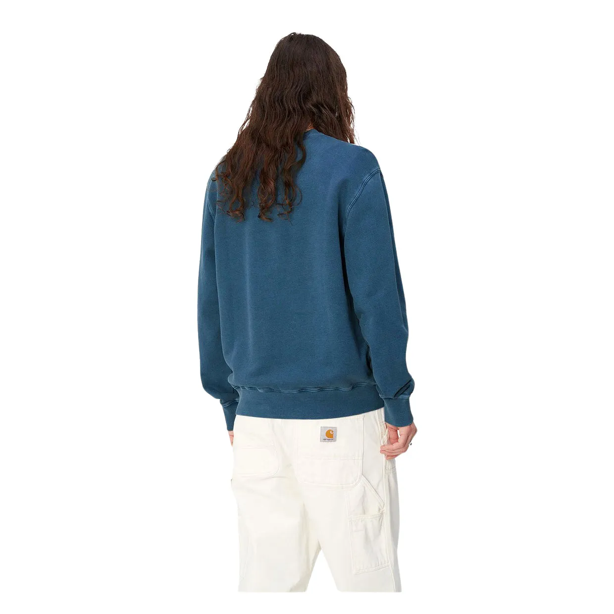 Felpa Uomo Carhartt WIP Duster Script Blu