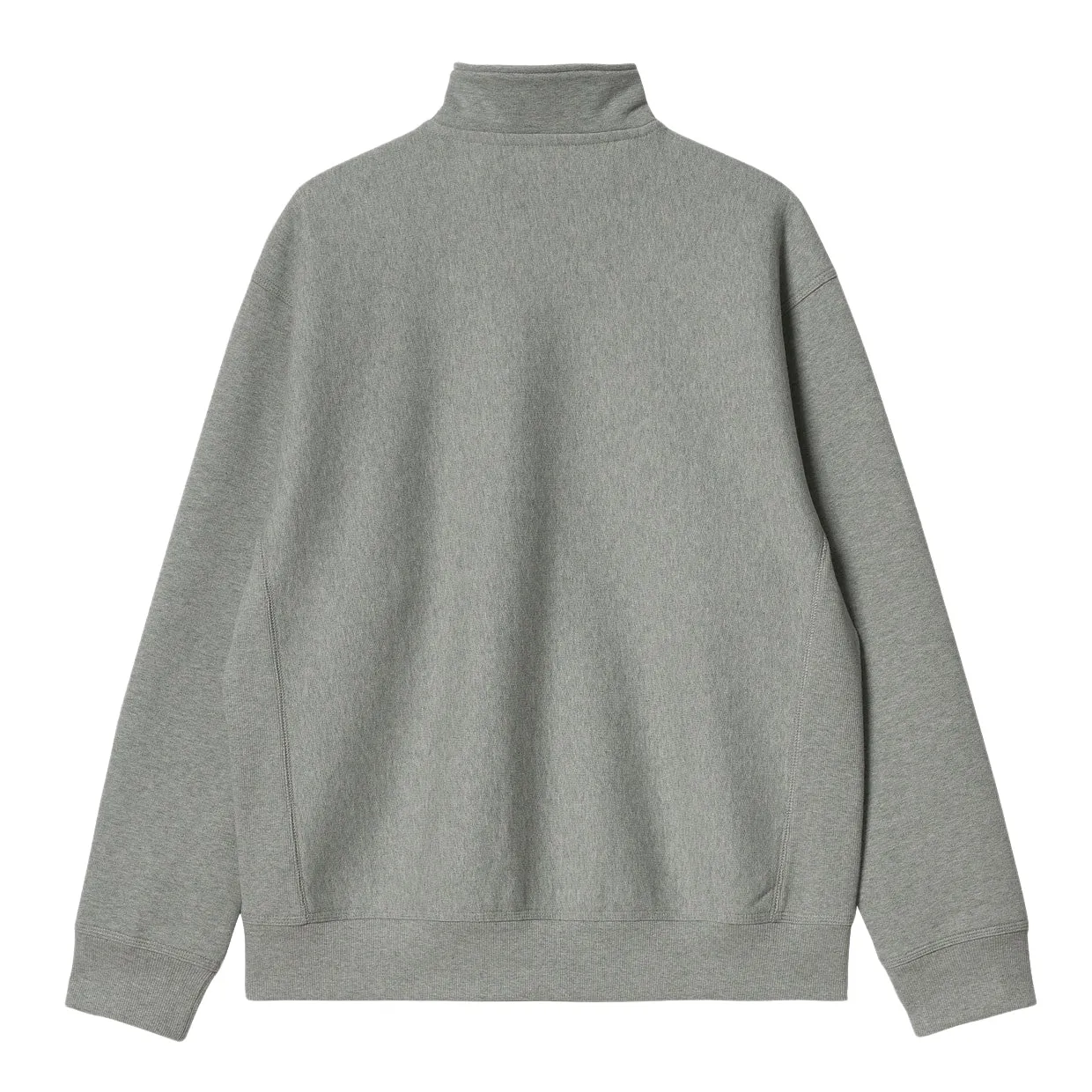 Felpa Uomo Carhartt WIP Half Zip American Script Grigio