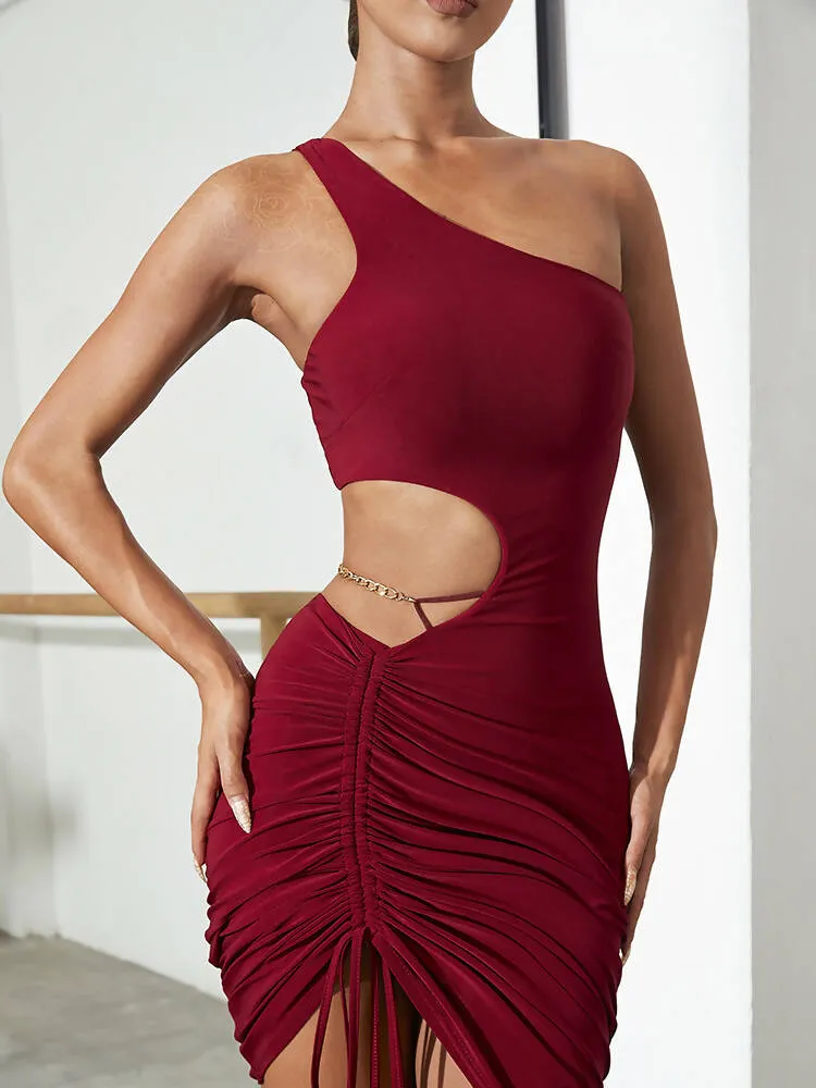 Flirty Fiesta Latin Dance Practice Wear | Wine Red/Black | 2239