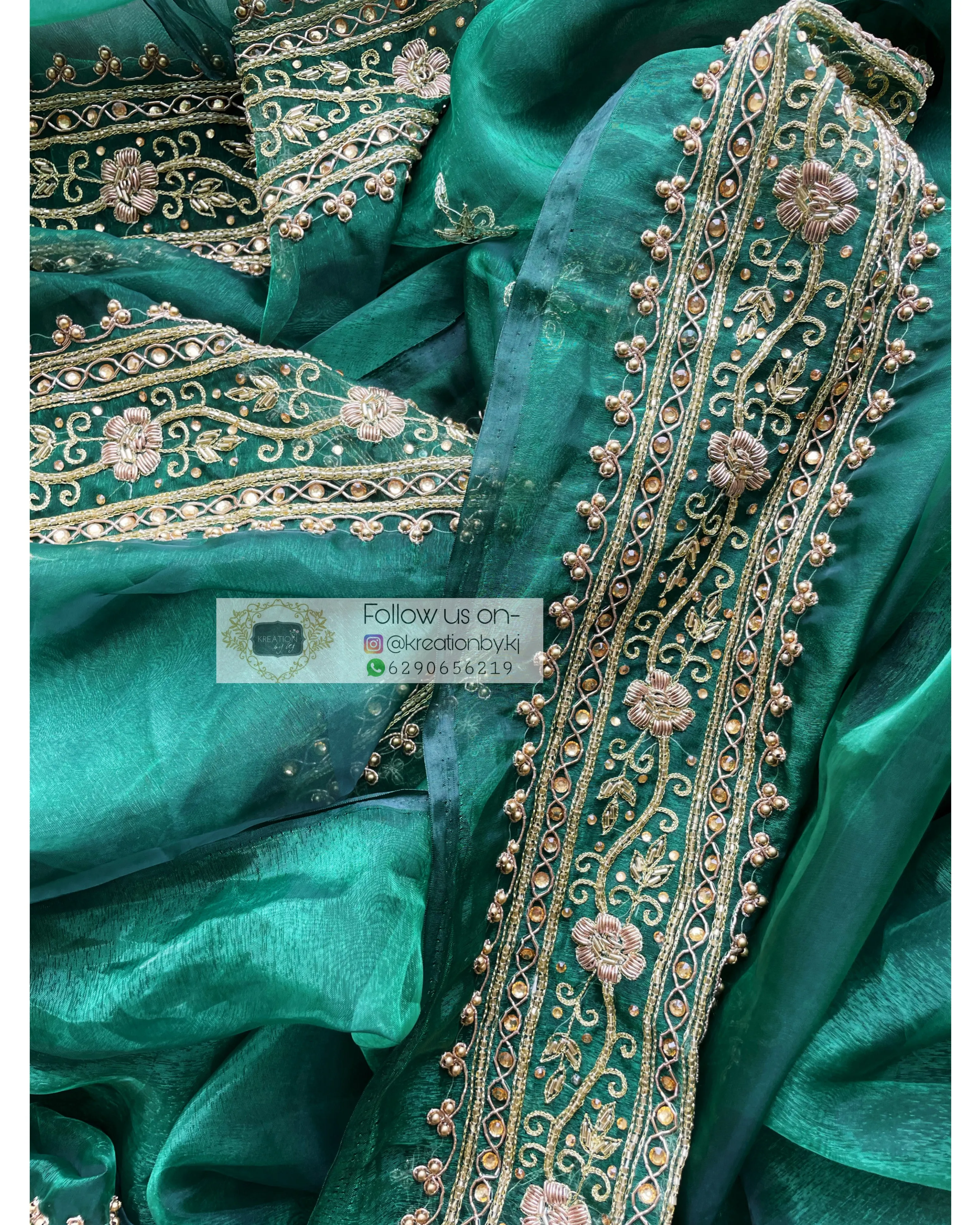 Forest Green Zarina Saree