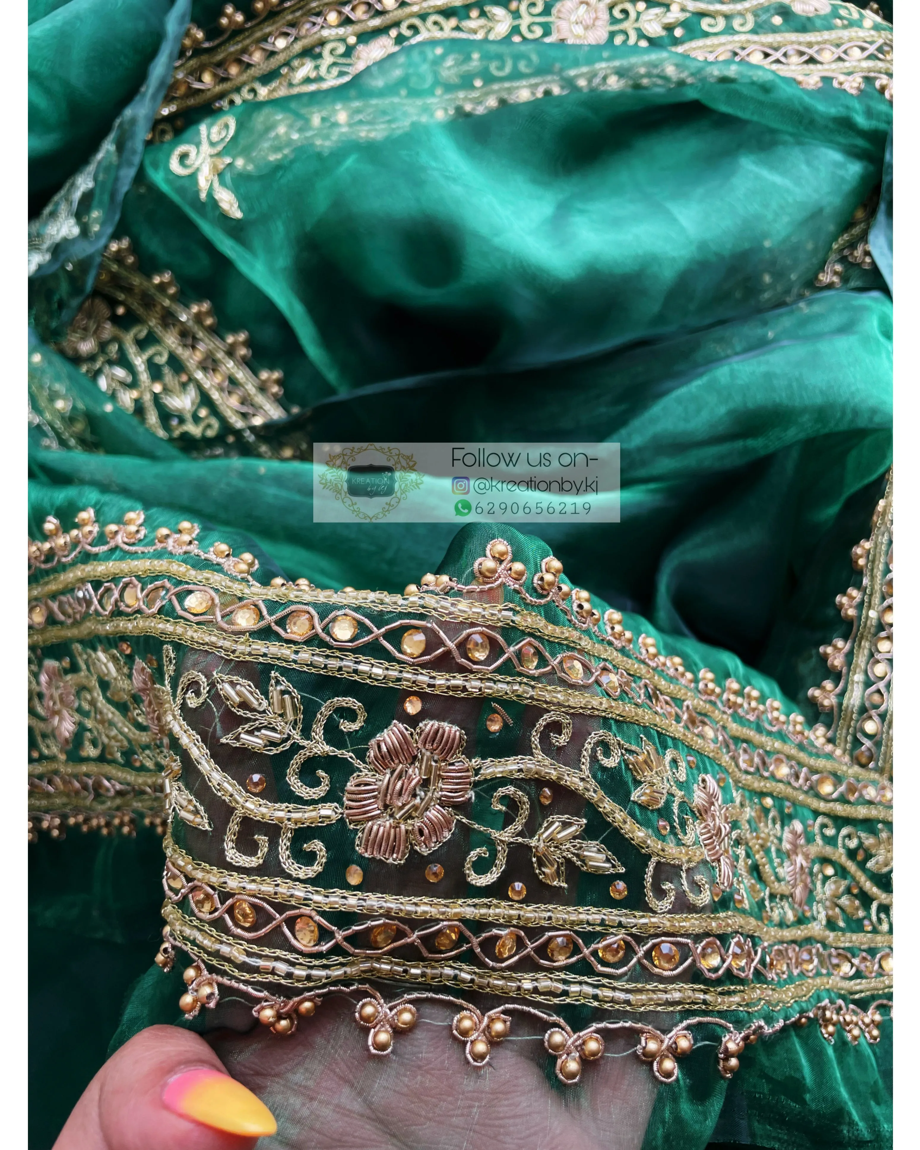 Forest Green Zarina Saree