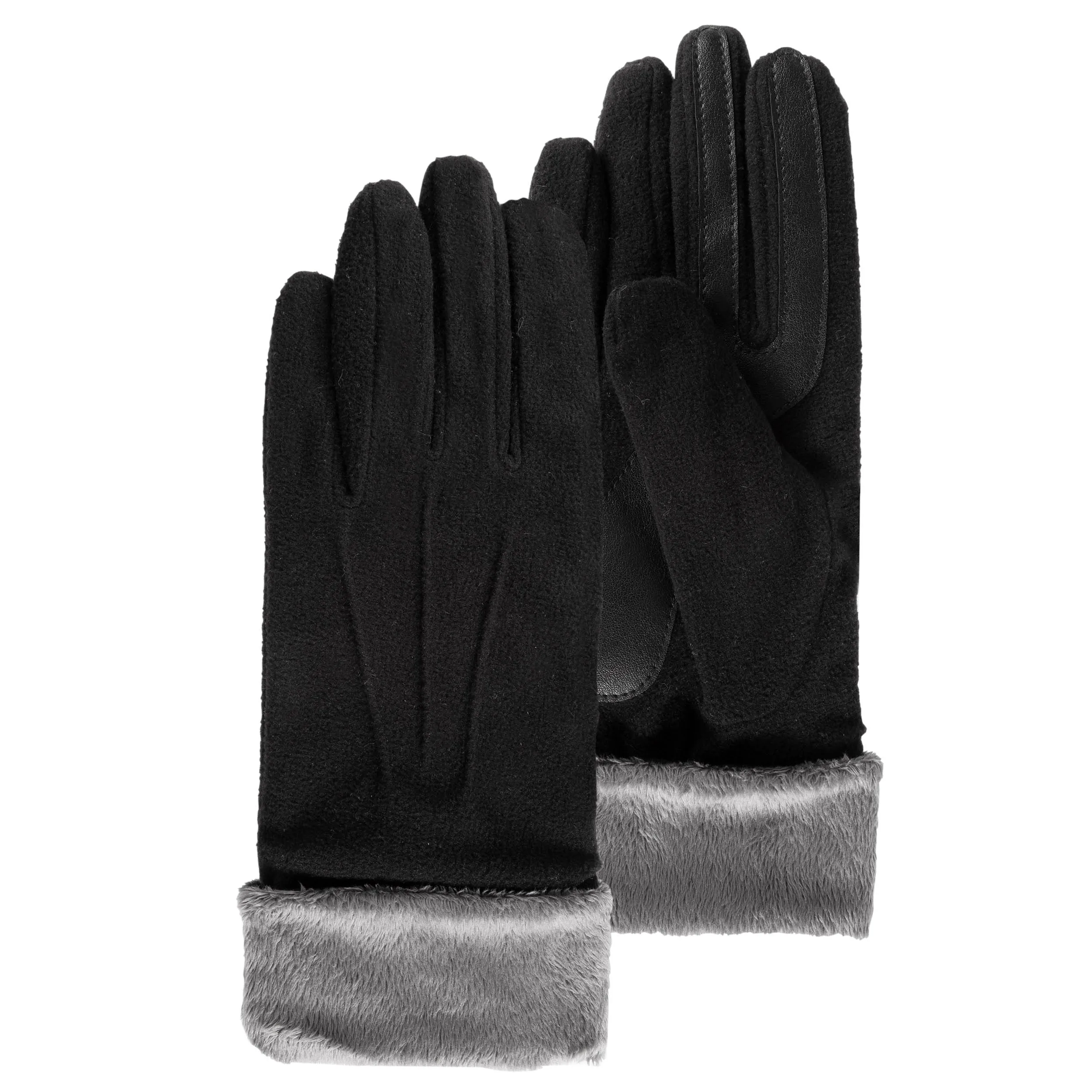 Gants Femme tactiles polaire doublés Noir