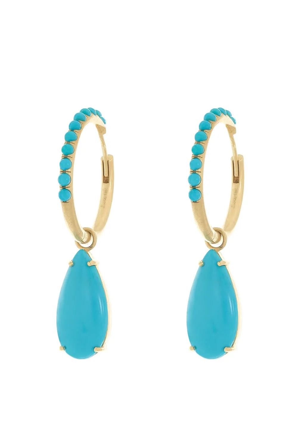 Gemmy Gem Turquoise Huggie Earrings