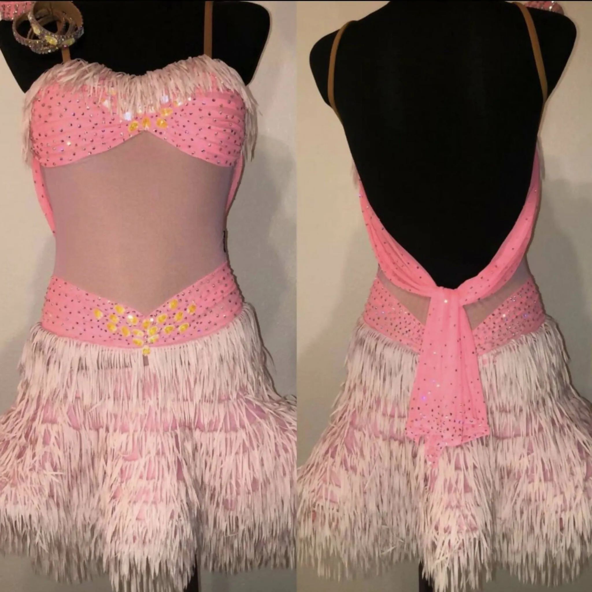 Girls Pink Latin Dress for Sale