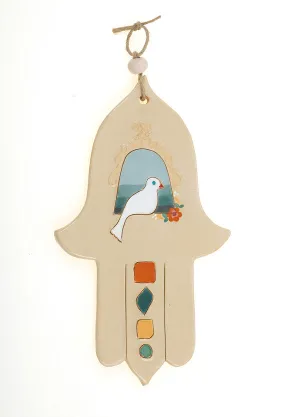 Hamsa peace dove Shalom Art Nurit Teva home gift protective hand evil eye