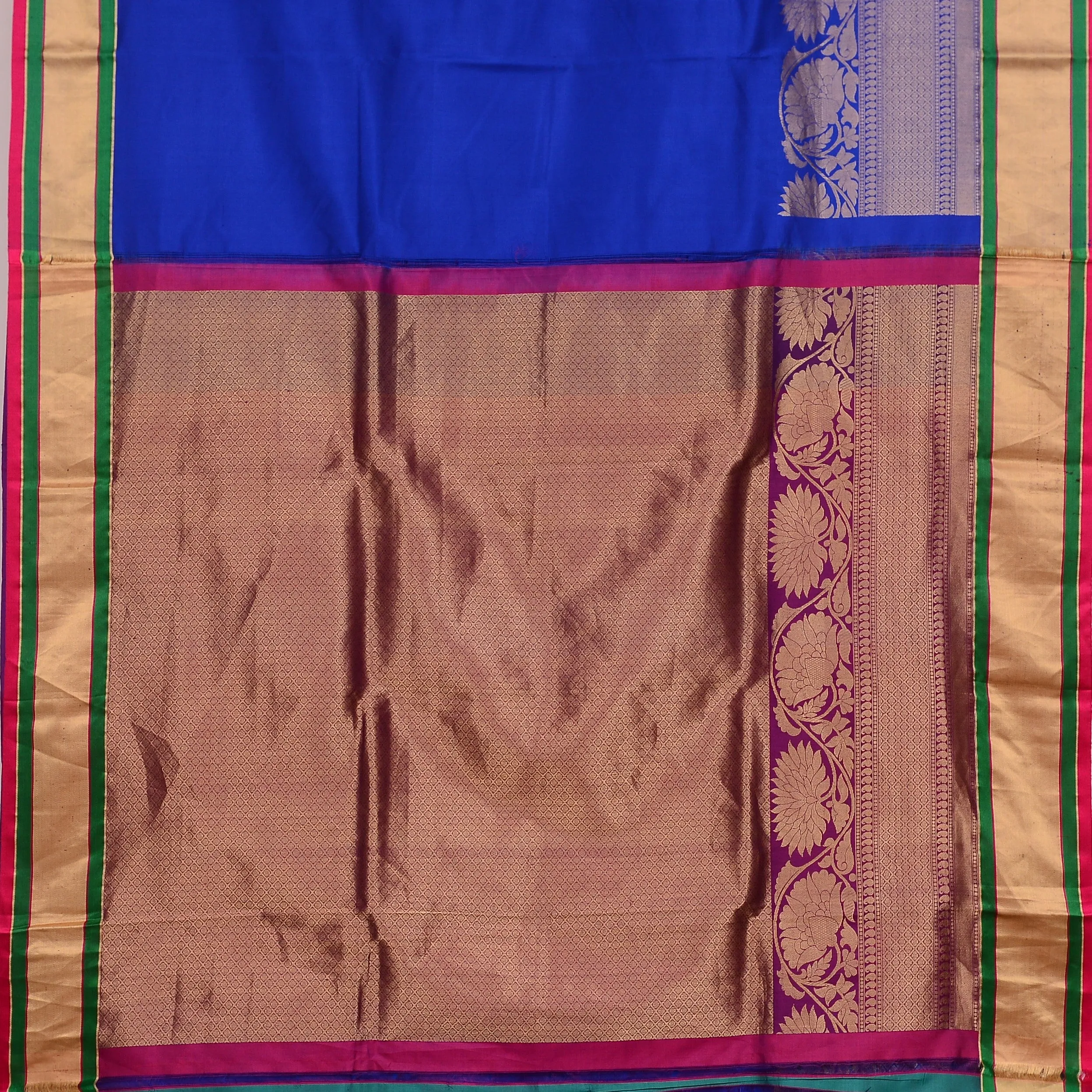 Handwoven Blue Banarasi Silk Saree - 72N004035DSJ