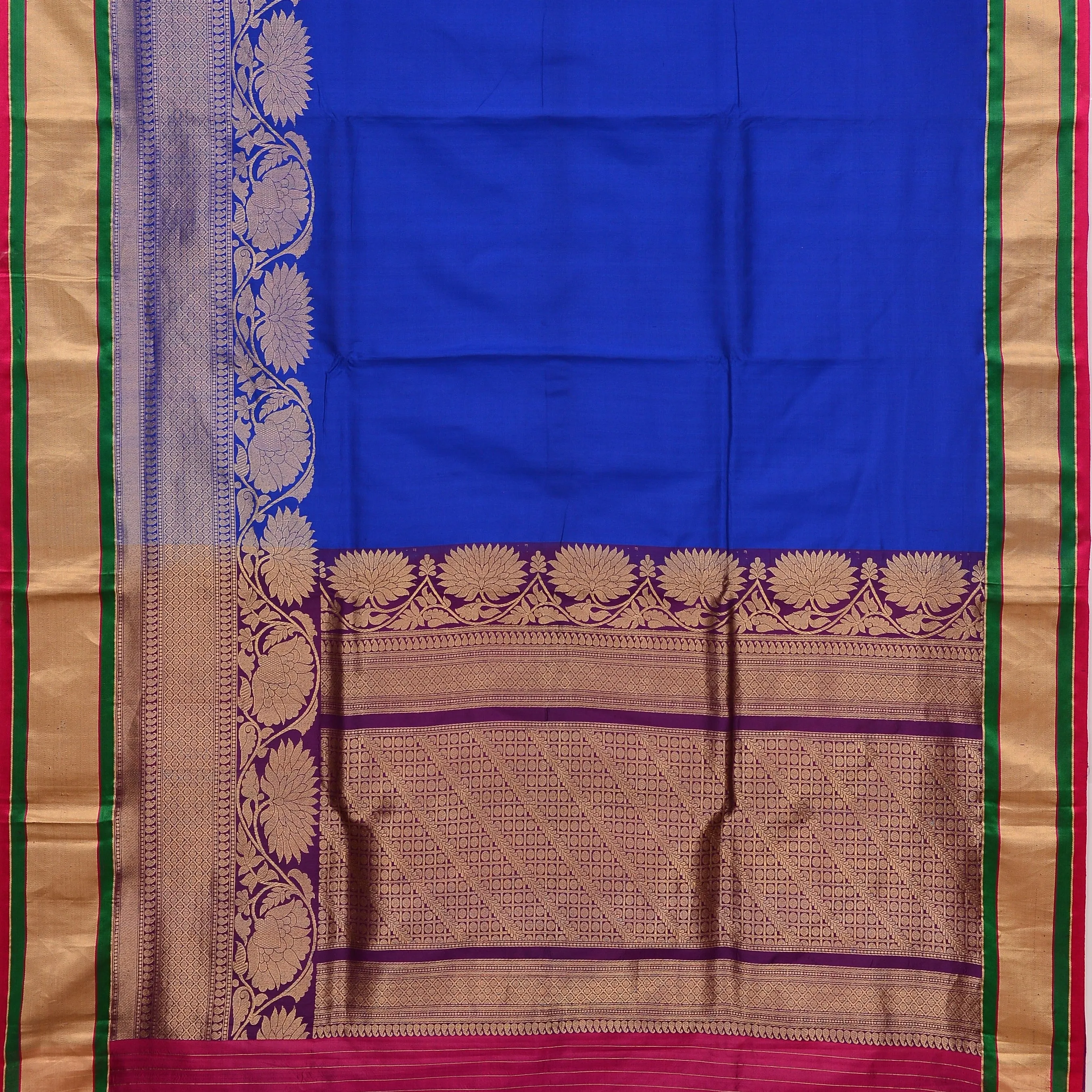 Handwoven Blue Banarasi Silk Saree - 72N004035DSJ