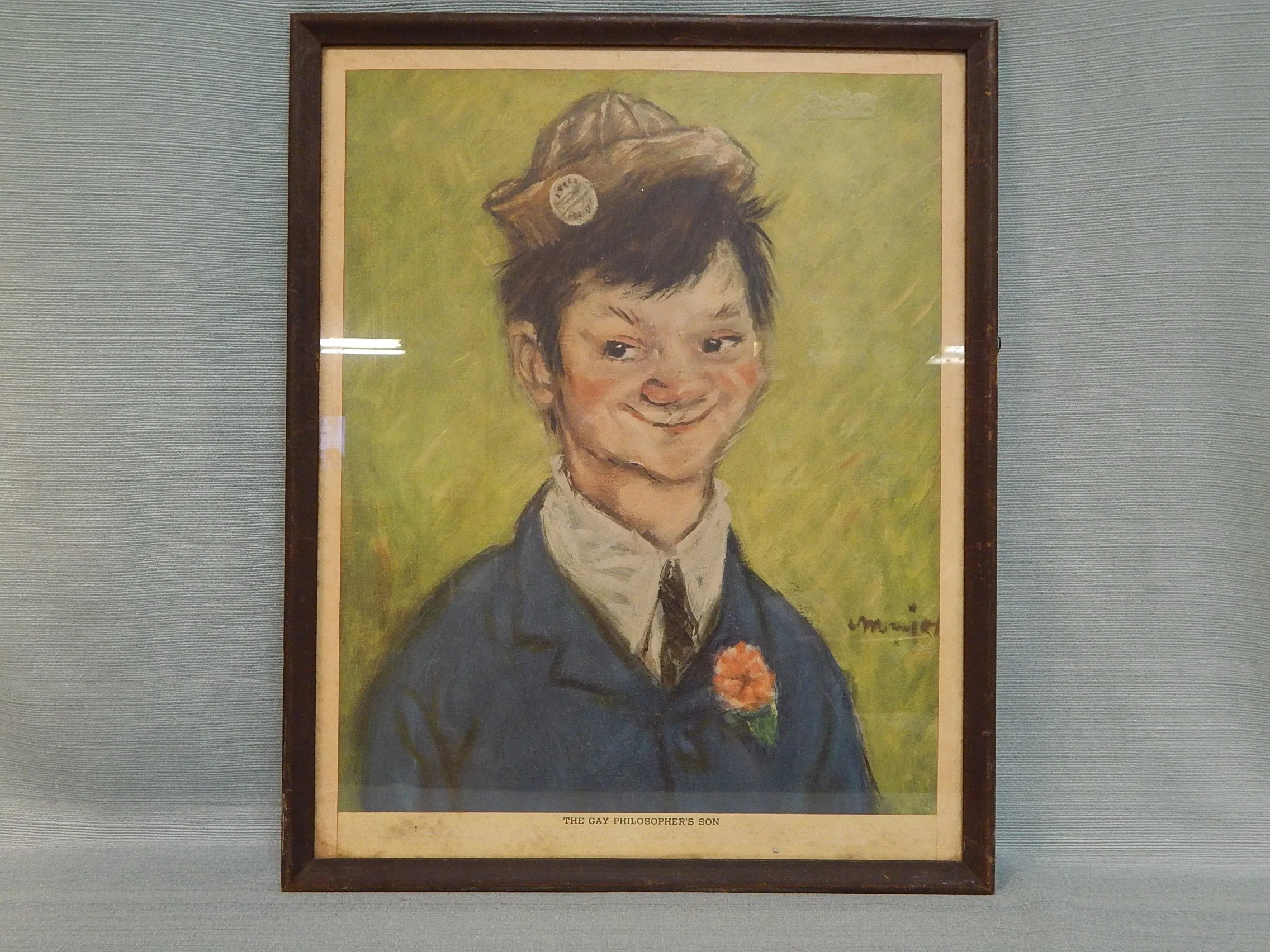 Henry Major " The Gay Philosopher's Son" Caricature Portrait