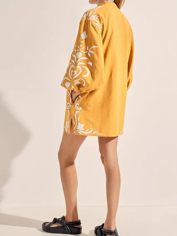 Hesiode Dress in Golden Yellow