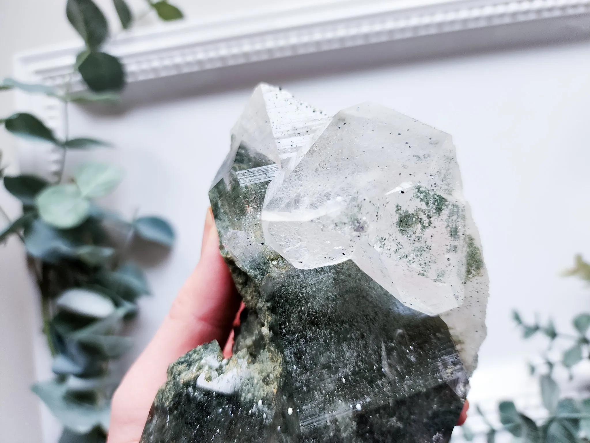 Himalayan Cathedral Quartz with Chlorite Rutile & Anatase || Rare