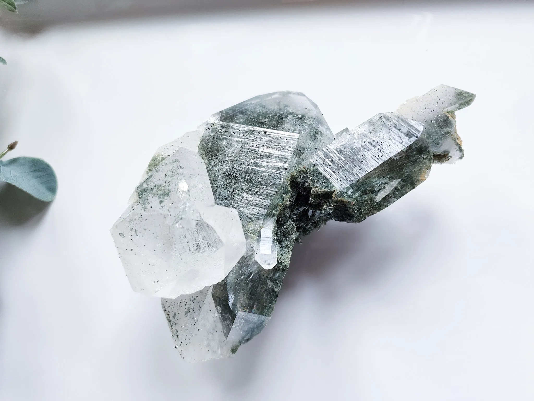 Himalayan Cathedral Quartz with Chlorite Rutile & Anatase || Rare