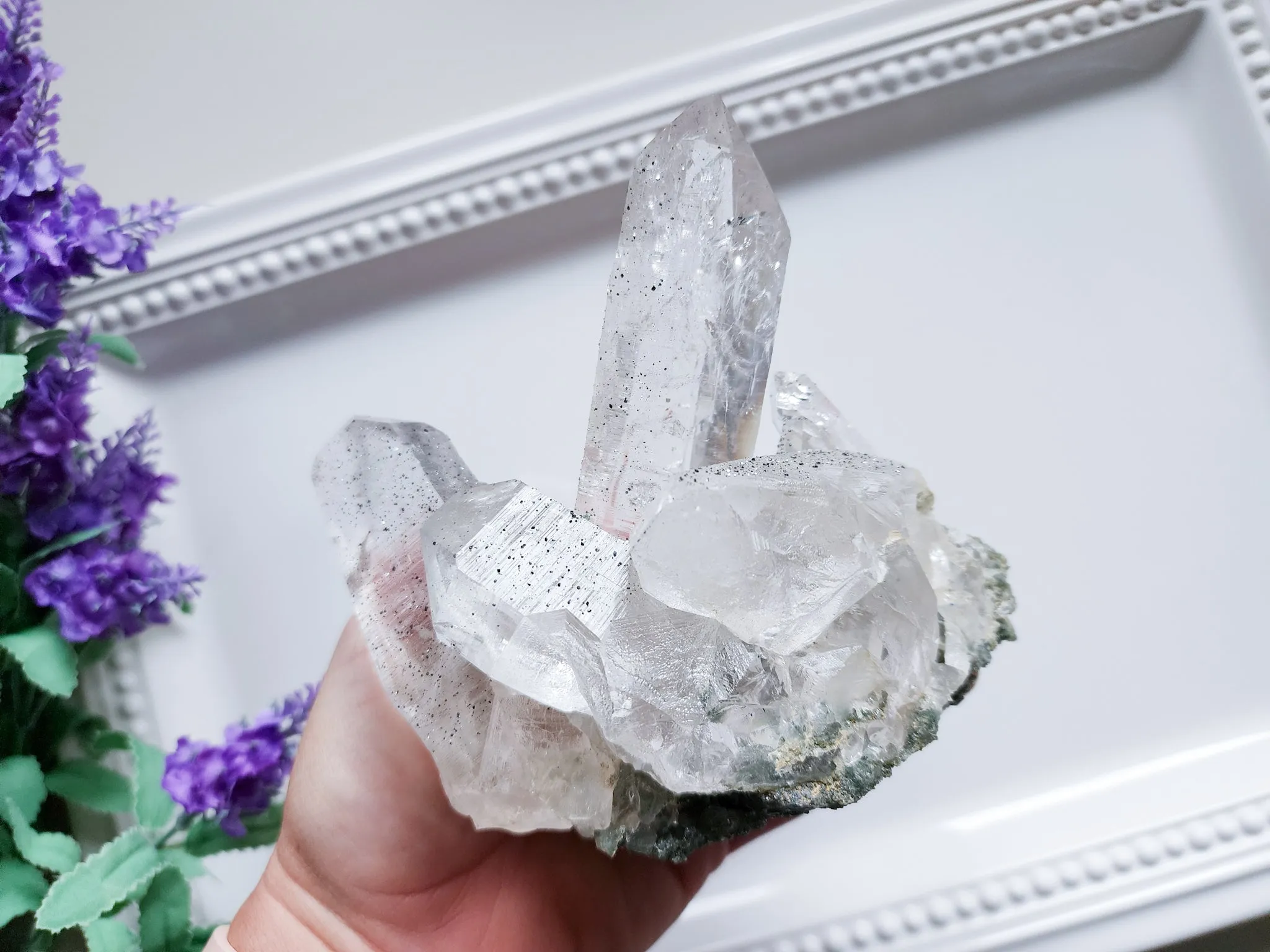 Himalayan Cathedral Quartz with Chlorite Rutile & Anatase || Rare