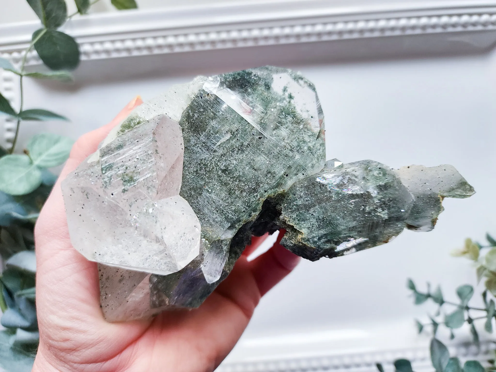 Himalayan Cathedral Quartz with Chlorite Rutile & Anatase || Rare