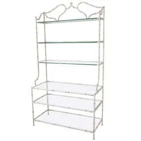 Hollywood Regency Etagere in White Enamel