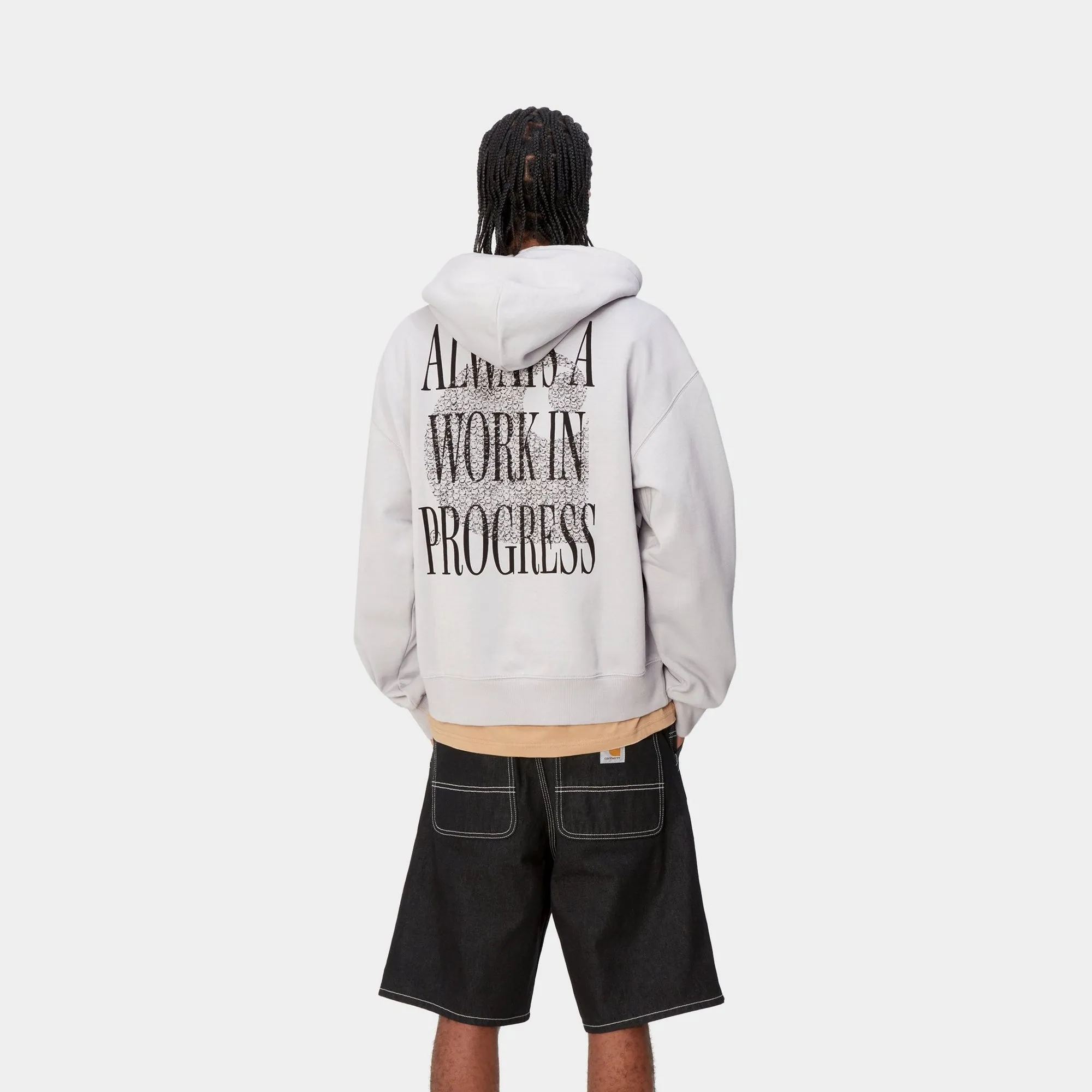 Hooded Always a WIP Sweatshirt | Sonic Silver