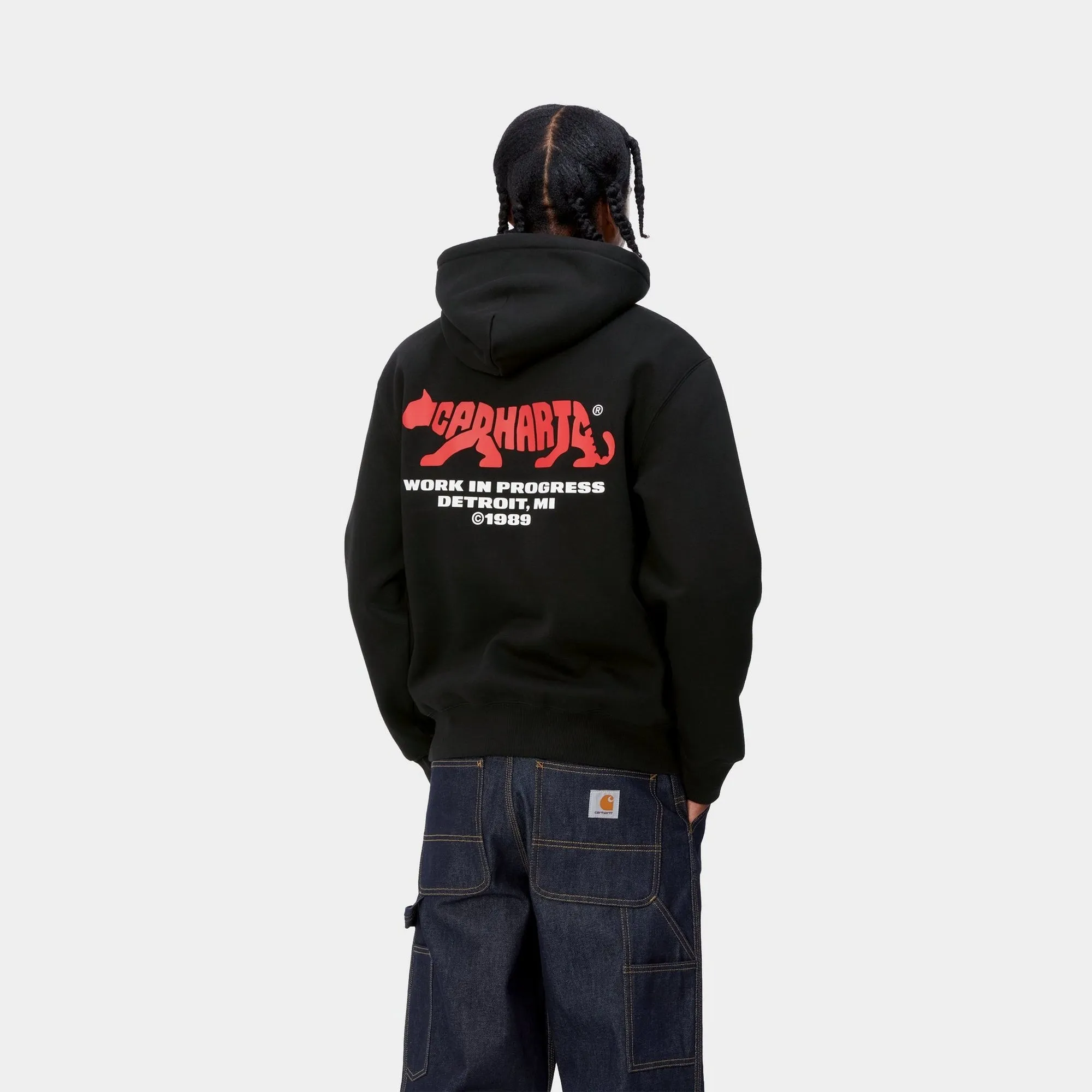 Hooded Rocky Script Sweatshirt | Black