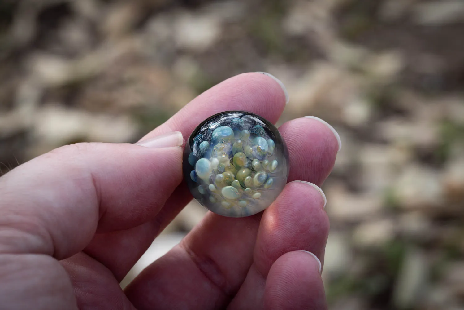 Implosion Marble with Cremains