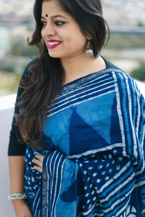 Kaisori Indigo Prism saree