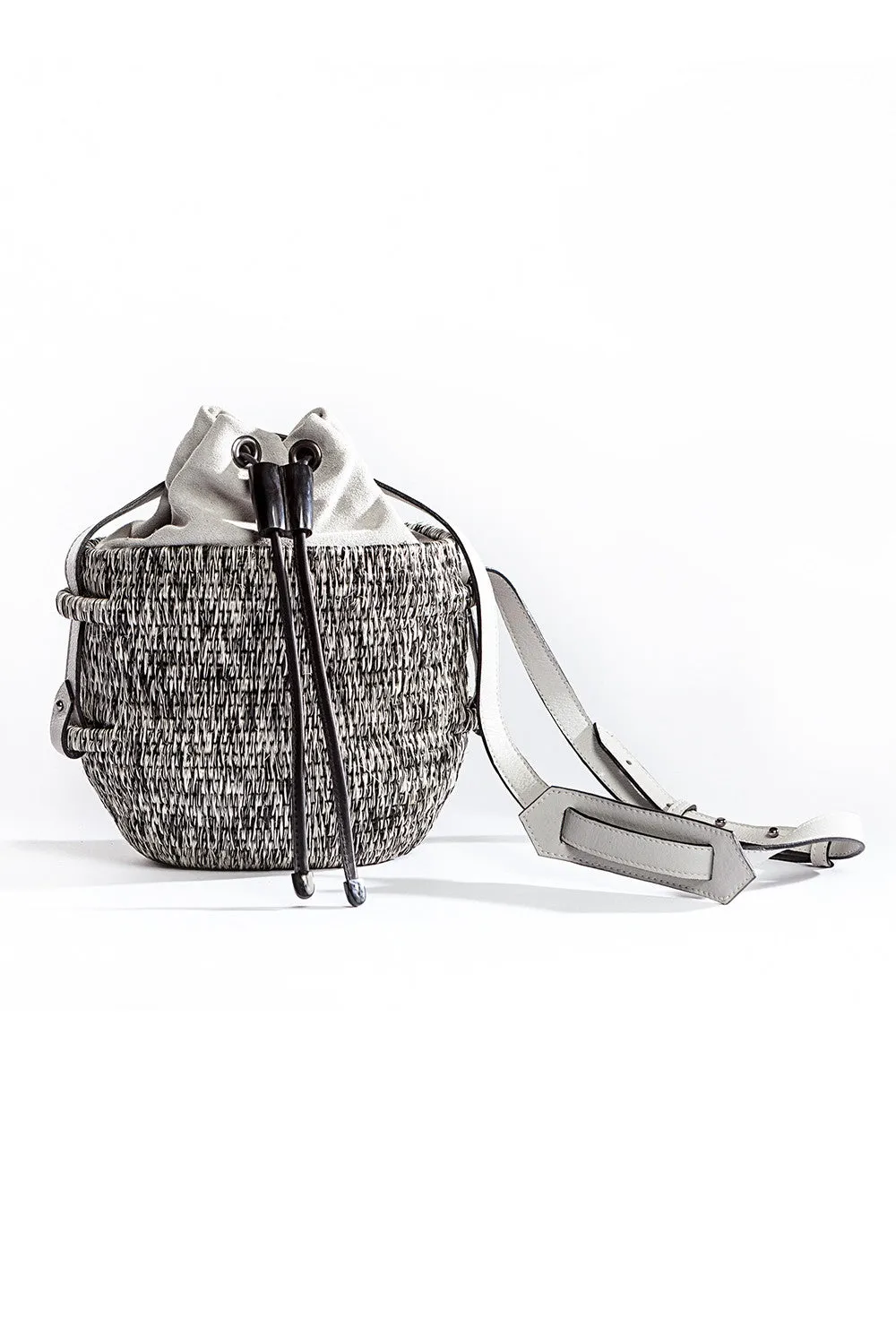 Khokho Thembi Bucket Bag in Black & White