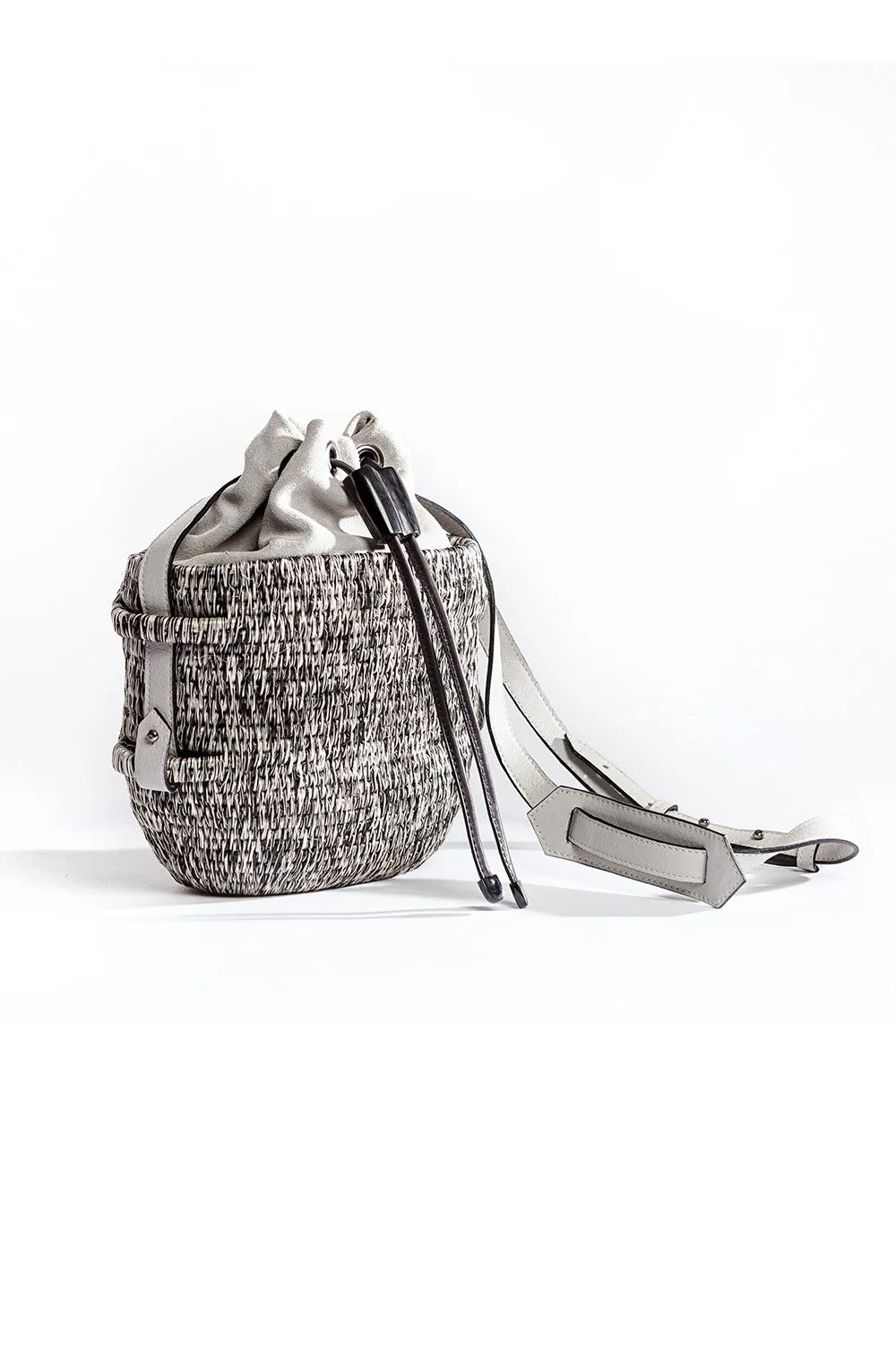 Khokho Thembi Bucket Bag in Black & White