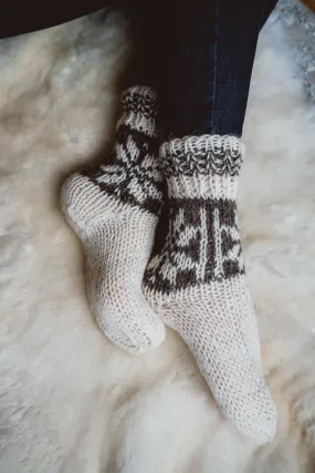 Knitted wool socks