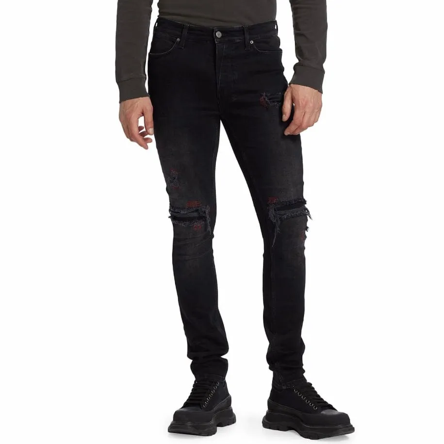 Ksubi Van Winkle Red Bottle Trashed Jean (Black) MPF23DJ001