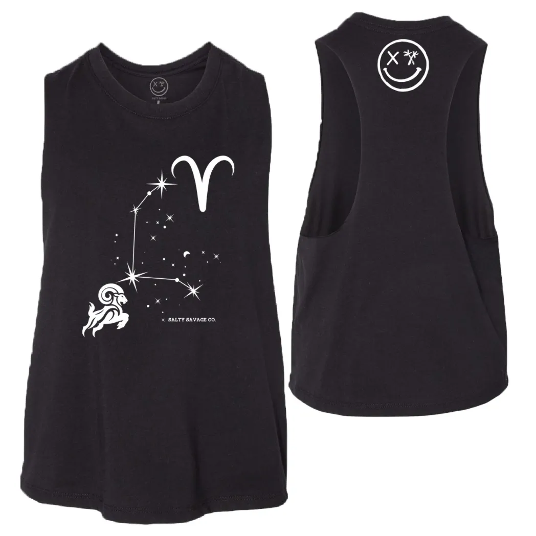 Ladies "Aries" Flowy Crop Tank | Zodiac Collection