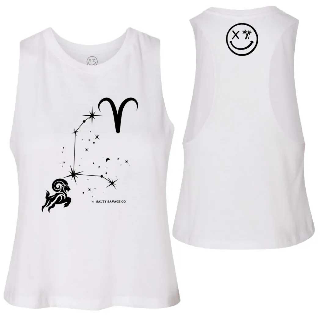 Ladies "Aries" Flowy Crop Tank | Zodiac Collection