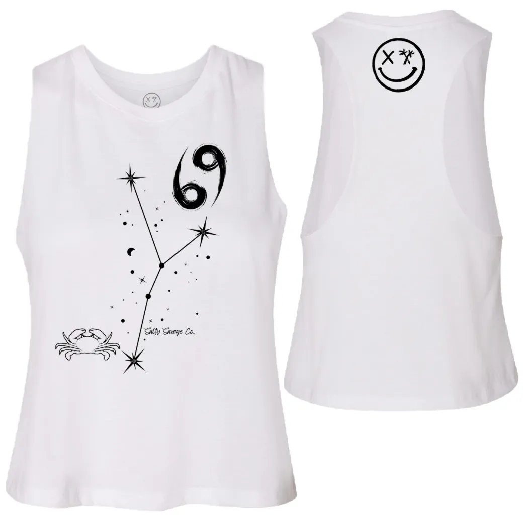 Ladies "Cancer" Flowy Crop Tank | Zodiac Collection