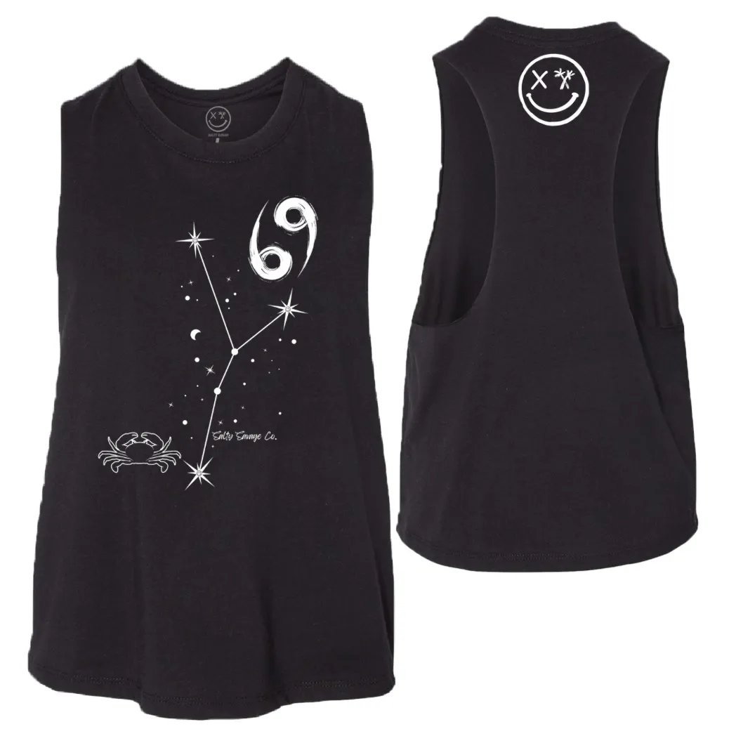 Ladies "Cancer" Flowy Crop Tank | Zodiac Collection