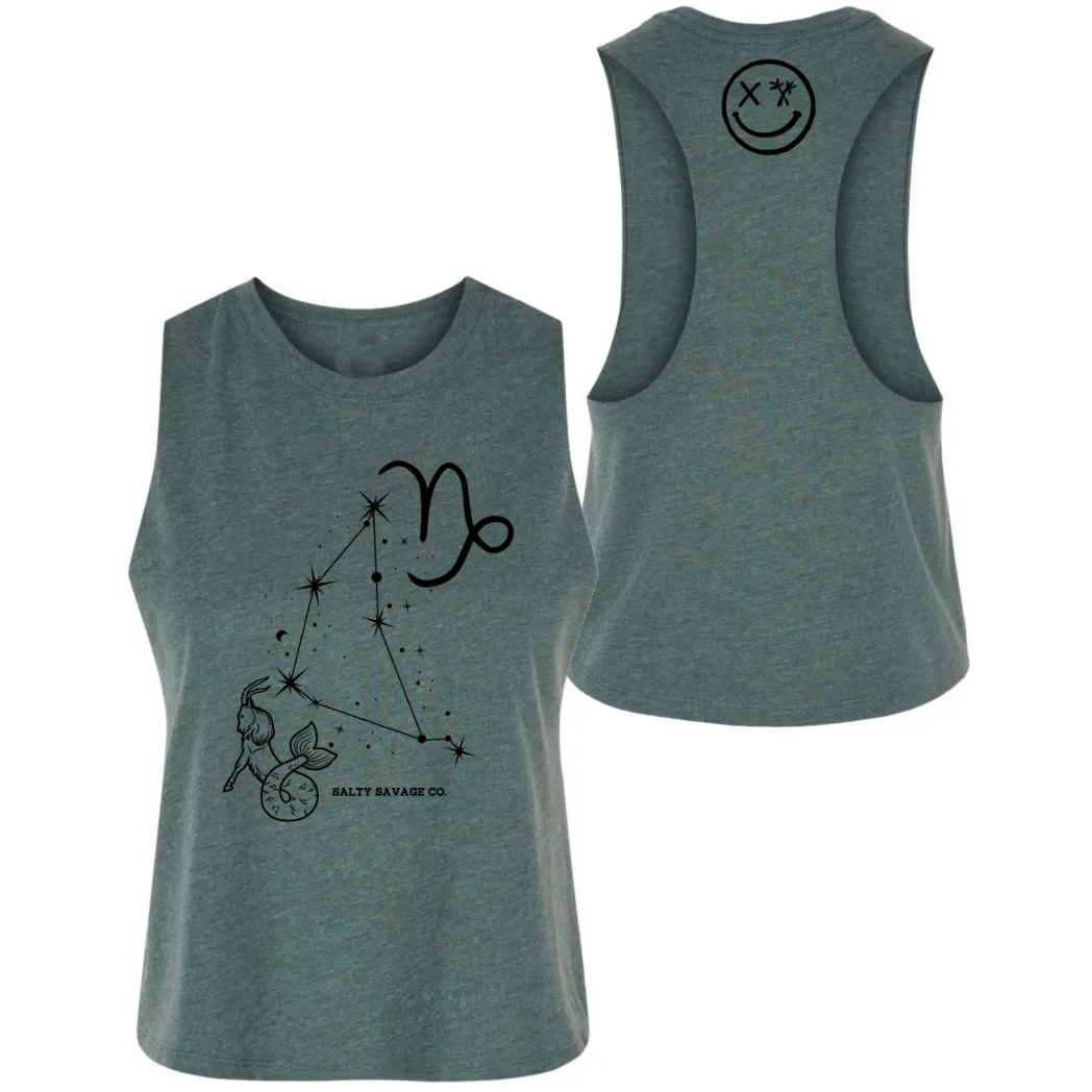 Ladies "Capricorn" Flowy Crop Tank | Zodiac Collection