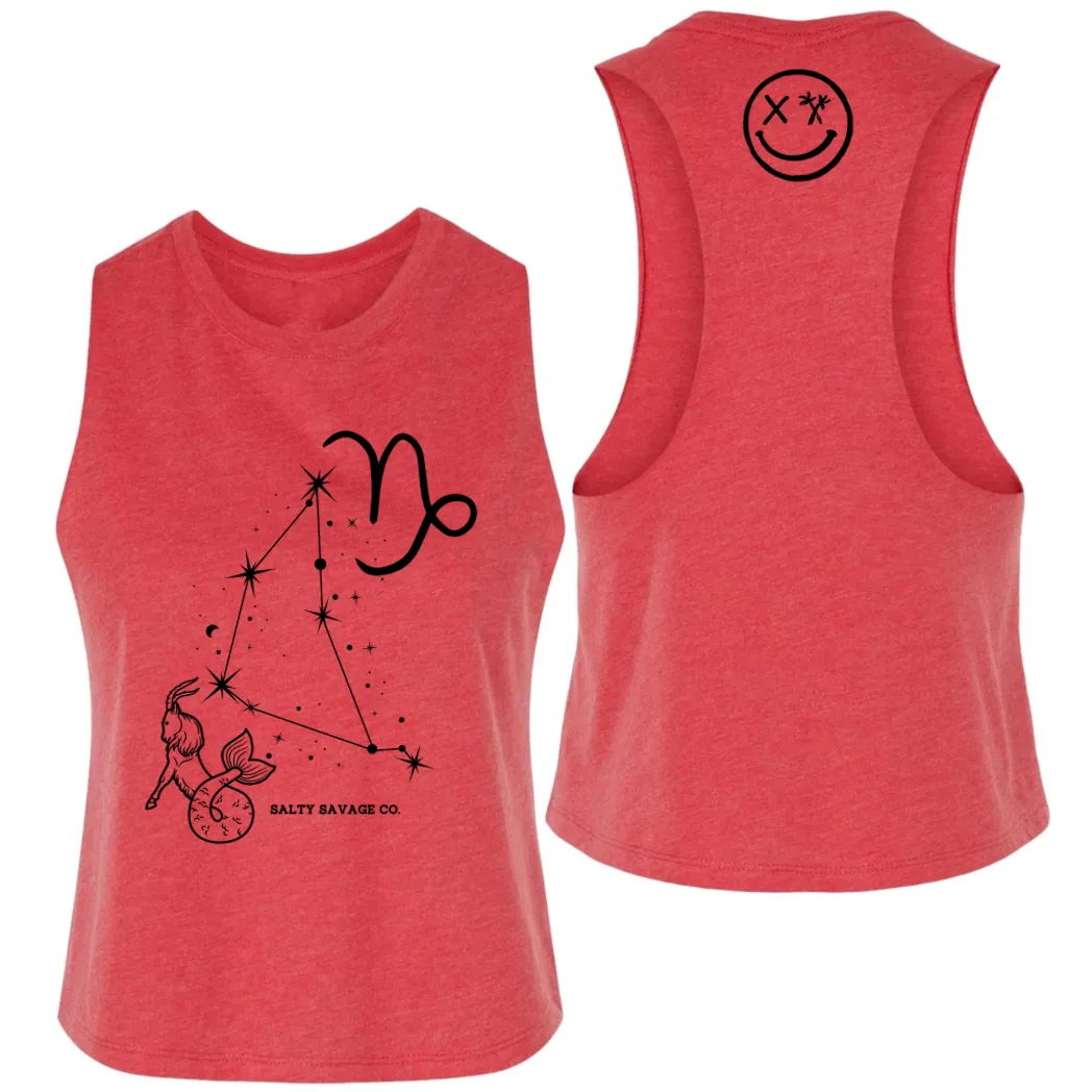 Ladies "Capricorn" Flowy Crop Tank | Zodiac Collection