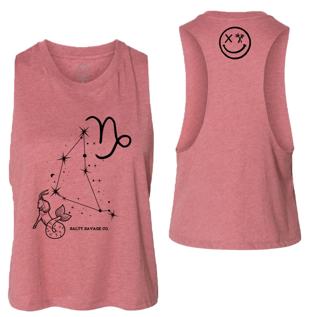 Ladies "Capricorn" Flowy Crop Tank | Zodiac Collection