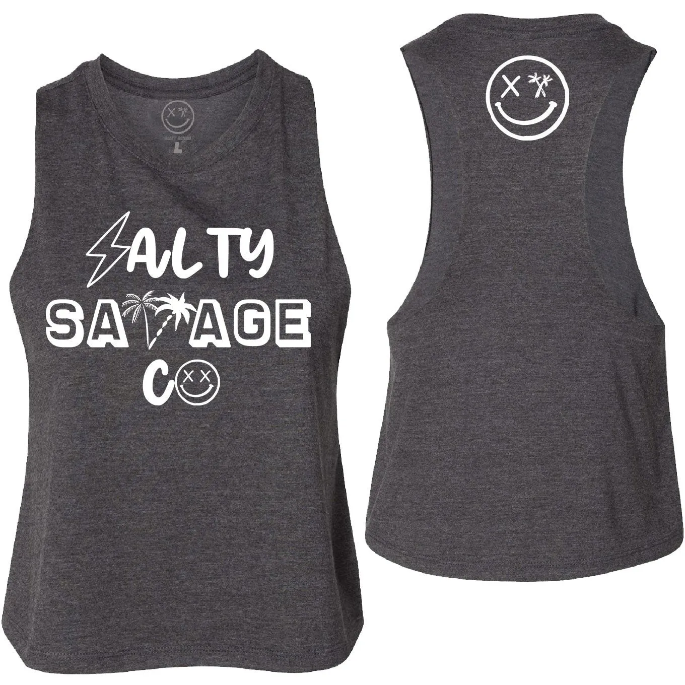 Ladies "Salty Savage 90's Logo" Flowy Crop Tank