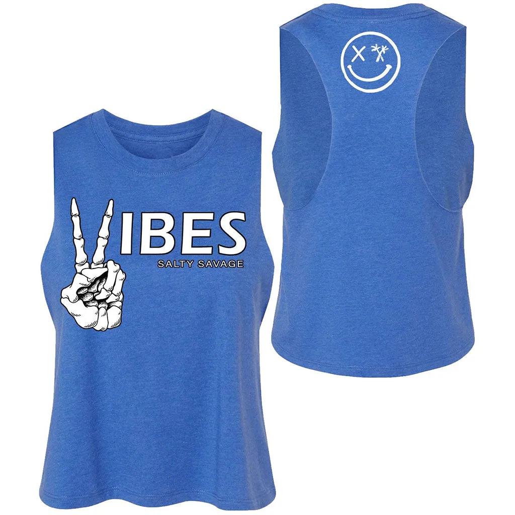 Ladies "Vibes" Flowy Crop Tank