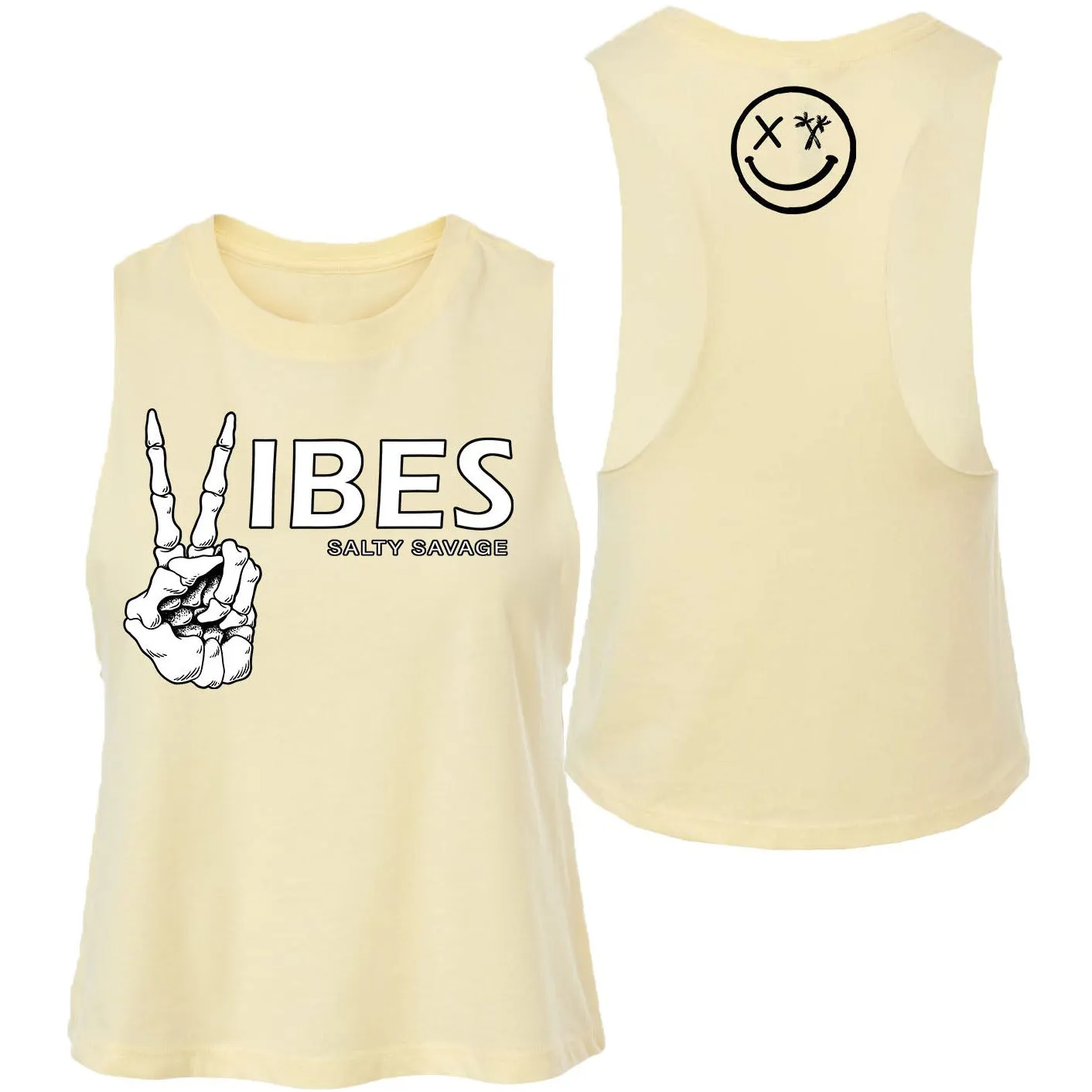 Ladies "Vibes" Flowy Crop Tank