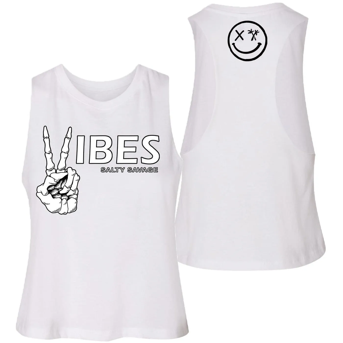 Ladies "Vibes" Flowy Crop Tank