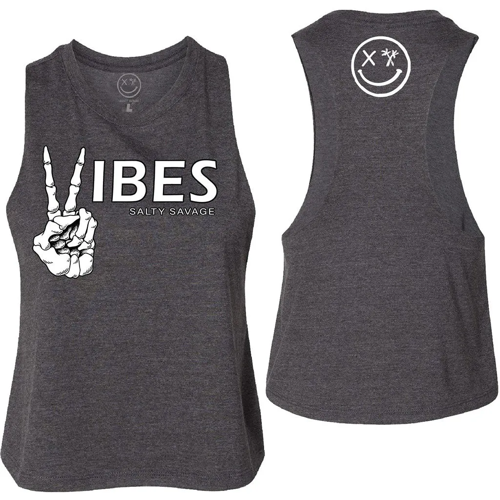 Ladies "Vibes" Flowy Crop Tank