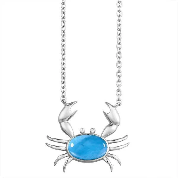 Larimar Friendly Crab Necklace