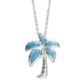 Larimar Royal Palm Tree Pendant