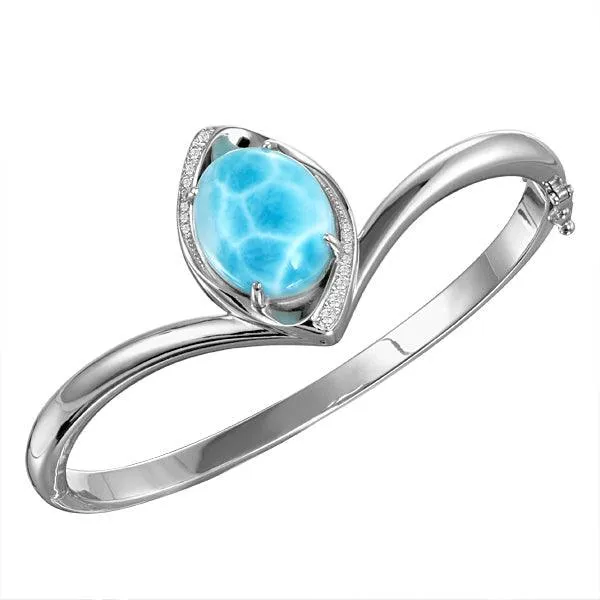 Larimar Sparkling Eye Bangle