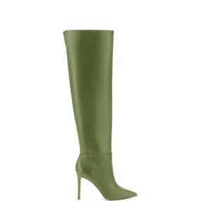 Larroudé x Jennifer Fisher Boot In Olive Leather