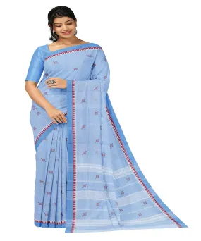 Light blue butta handwoven rajahmundry cotton saree